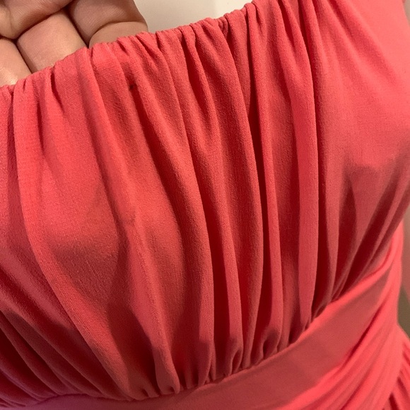 Boston Proper Vibrant Pink Flowy Boat Neck Dress, Size 8 - Picture 3 of 8